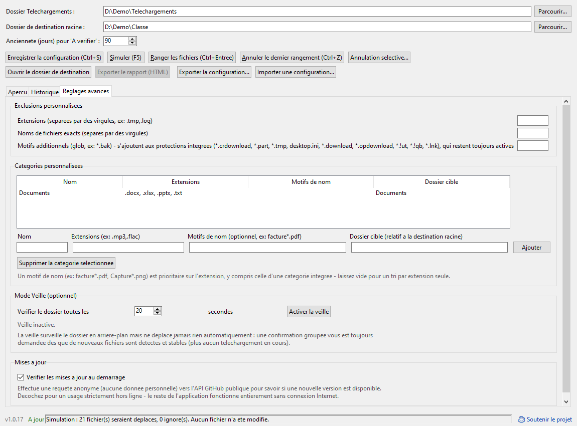 Capture d'écran de DownloadOrganizer (2)